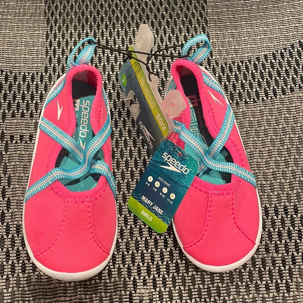 🆕 Speedo kids swim Maryjane water shoes size M toddler size 7/8